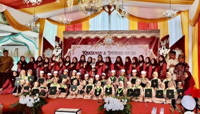 TPQ AN Nawawi Gedongan Wadungasri Gelar Khataman & Imtihan Ke-29 di Masjid Kauman Gedongan Wadungasri Waru Sidoarjo